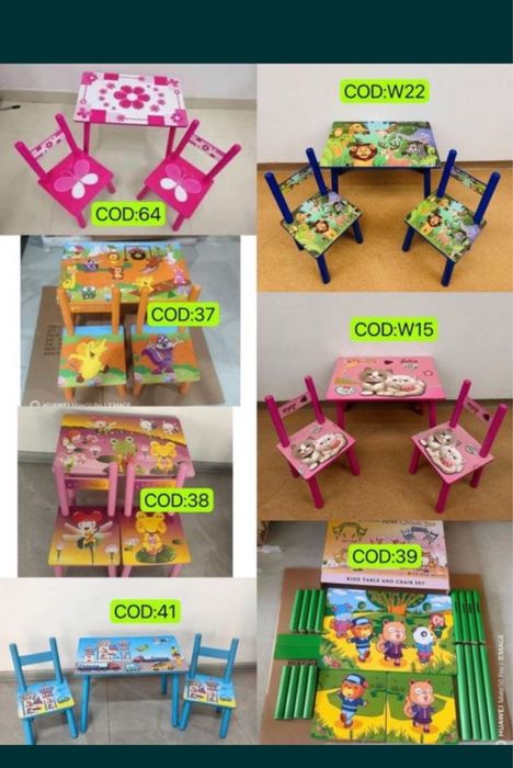 Măsuță cu 2 scaune