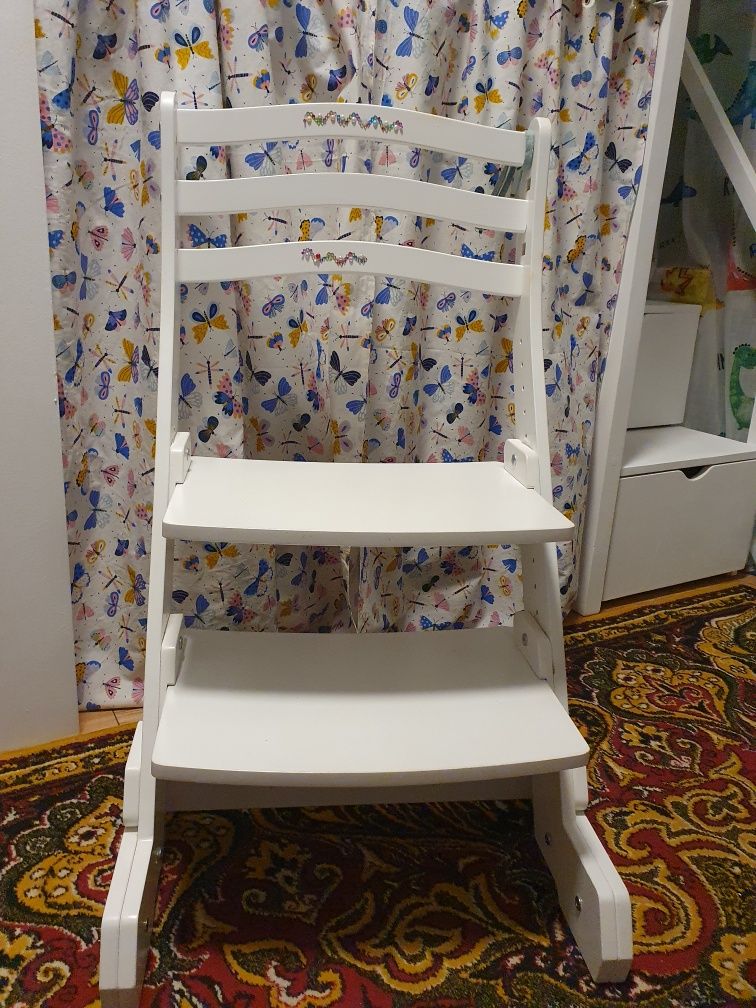 Растущий стул белый