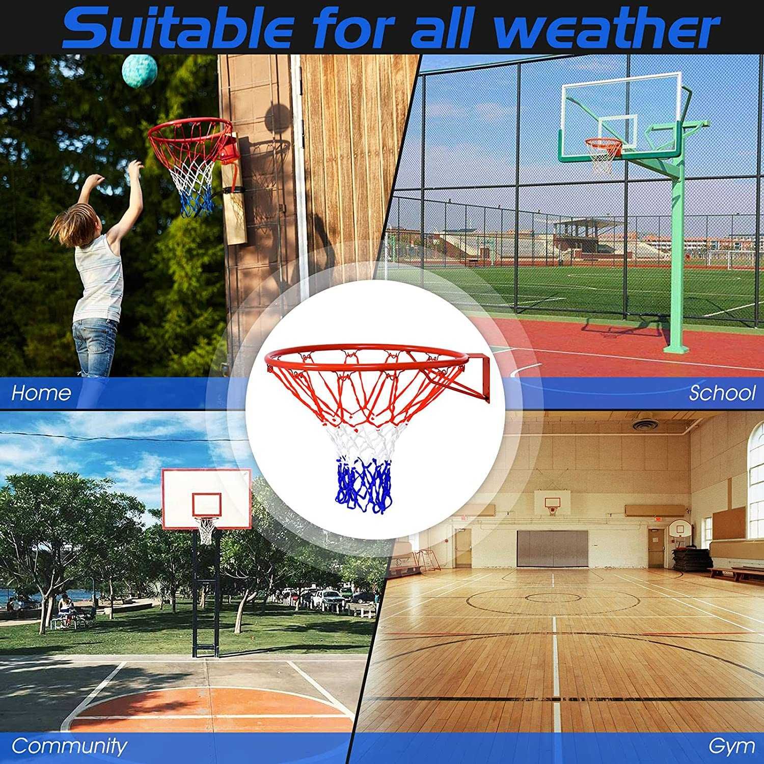 Cos basket fier metalic full size profesional backetball rim net hoop