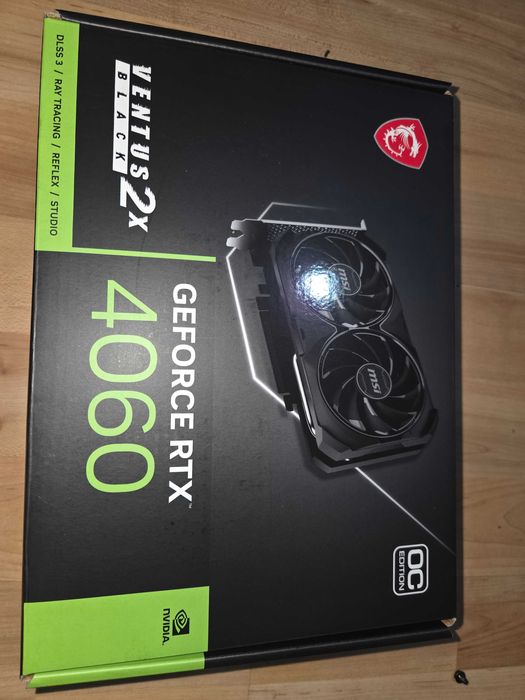 MSI GeForce RTX 4060 VENTUS 2X BLACK OC 8GB DDR6 128- bit DLSS 3.0