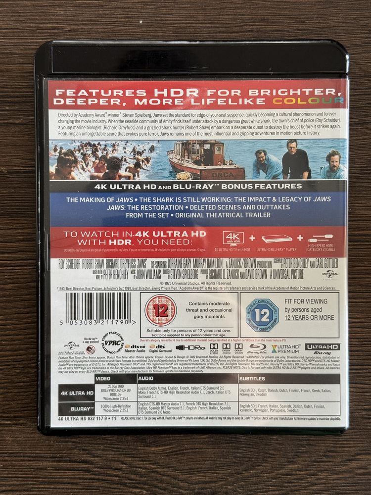 Film Jaws 4k UHD Ultra HD fara subtitrare RO