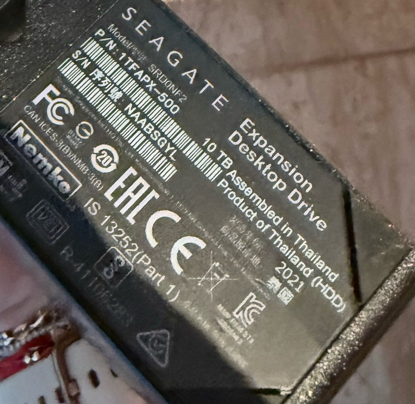 HDD extern 10TB Seagate