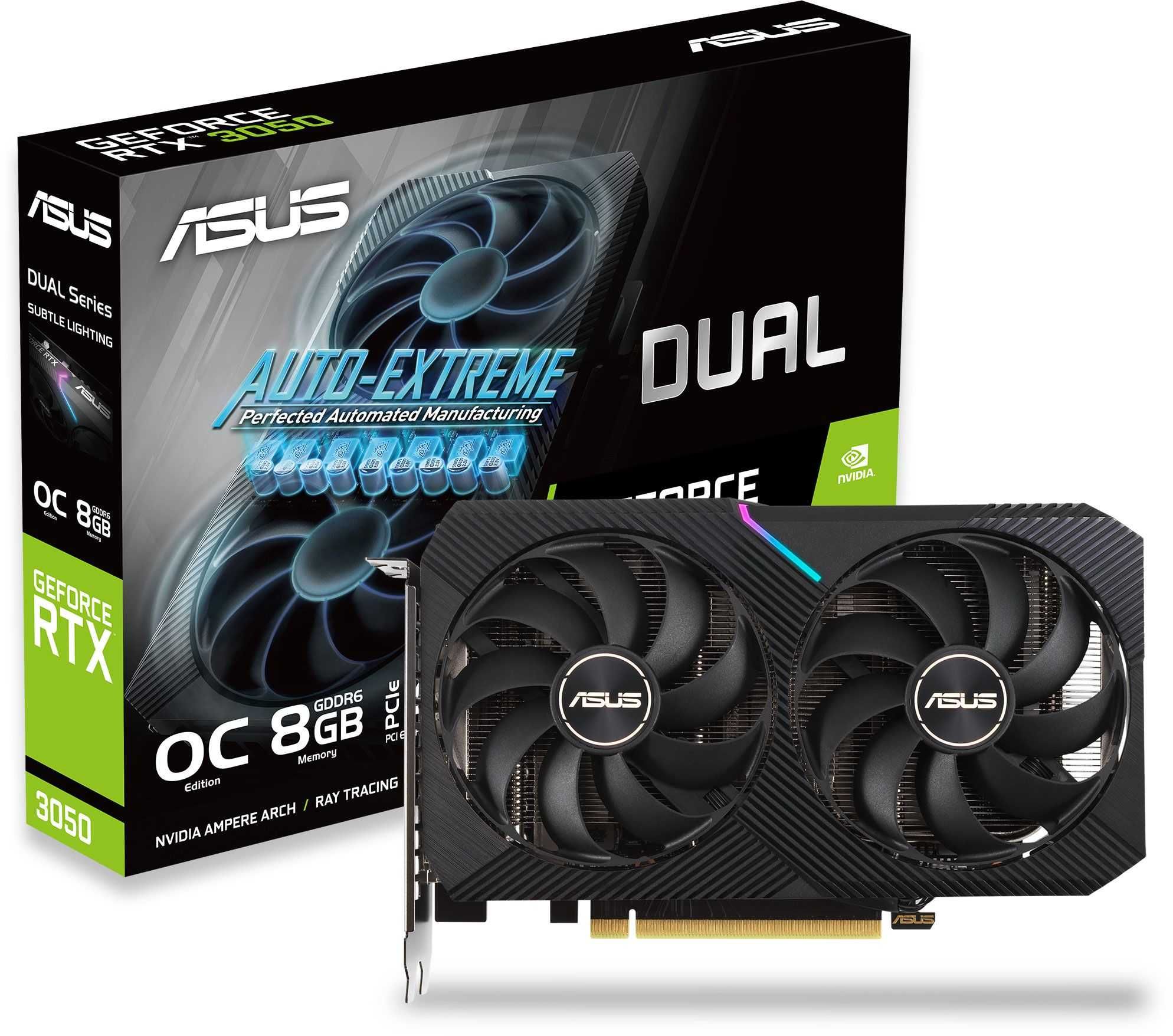 Placa video Asus Nvidia GeForce RTX 3050 OC 8GB GDDR6 noua sigilata