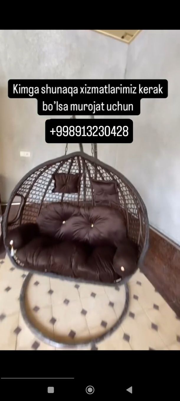 Dachni stol stullar Ratan mebel maxsulotlari