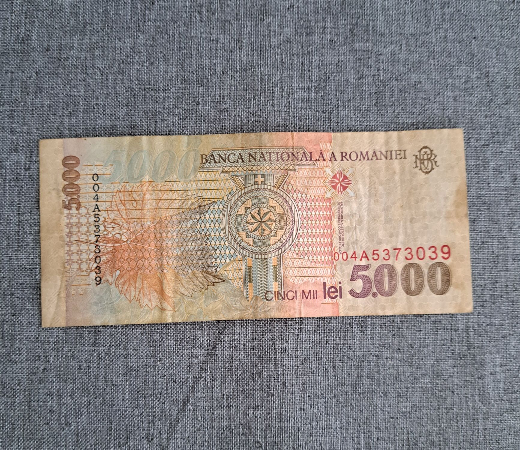 Bancnota Lucian Blaga 5000 lei