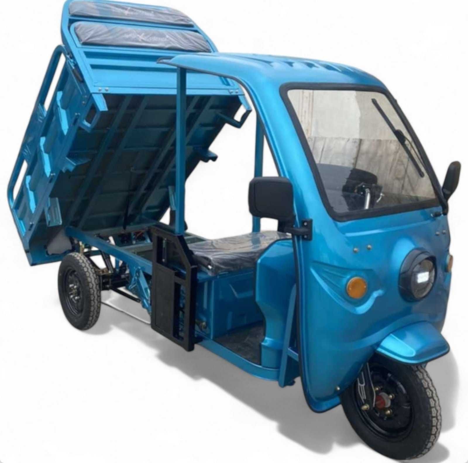 Електрическа Селскостопанска Триколка с Покрив 2000W Maxmotors