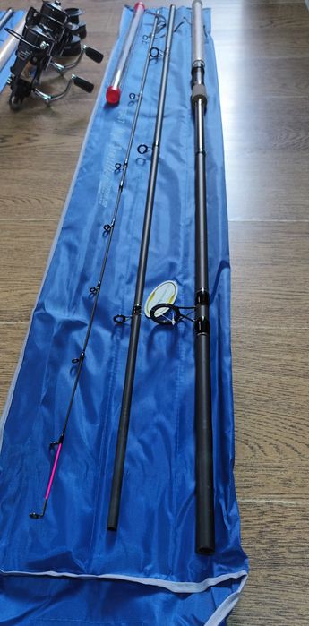 SET 2 Lansete Feeder 3.90m Saimino WindBlade + 2 Mulinete FL Sparkler