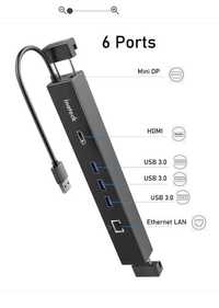 HDMI Adaptor Inateck USB 3.0 Hub 6in1 USB Mini DP Microsoft Surface