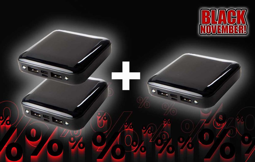 Външна батерия 4800 mAh - Само сега купи 2, вземи 3 - ЧЕРЕН МЕСЕЦ