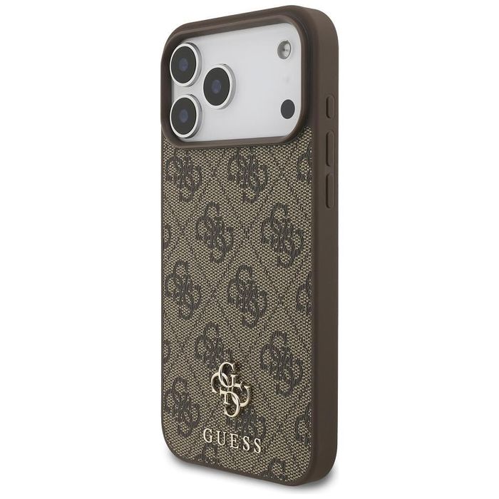 Калъф guess 4g small and classic logo magsafe за iphone 17 pro в кафяв