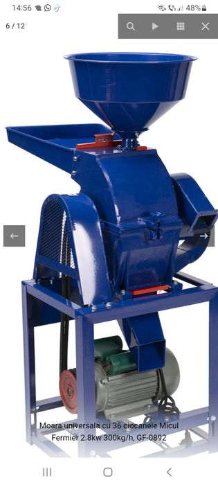 Vând Moară cu 36 ciocanele, ce macină : Lucernă, Porumb,Grâu  etc.