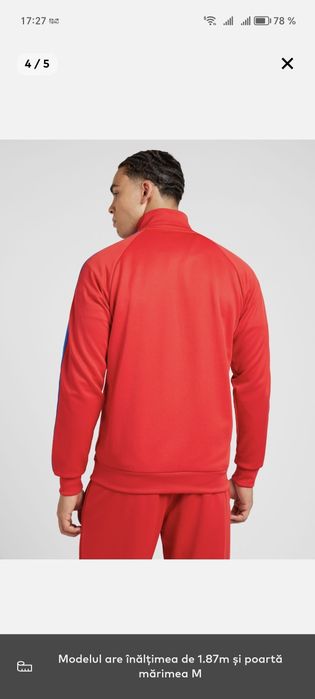 Bluza trening bărbat SIGILATA mărimea L ADIDAS ORIGINALS 3 stripes roș