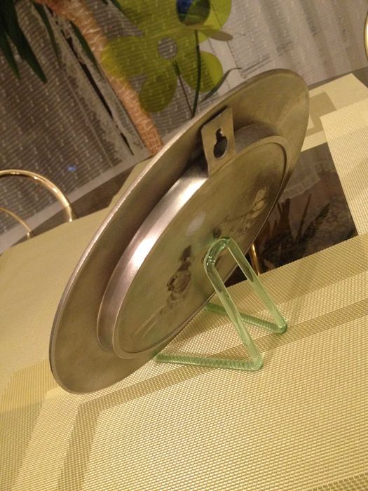 Нови! Немски калаени чинии за стена Lindenwirtin и Картоиграчи