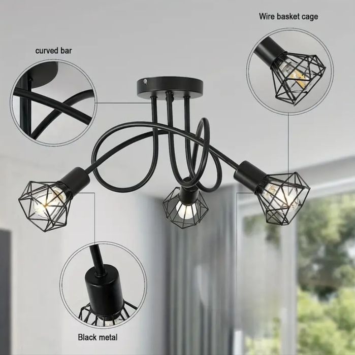 Lustră candelabru plafonieră metalică