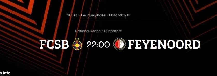 2 Bilete VIP 1 FCSB - Feyenoord