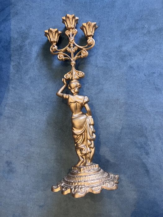 Подсвечник " Девушка". Силумин, CCCP,