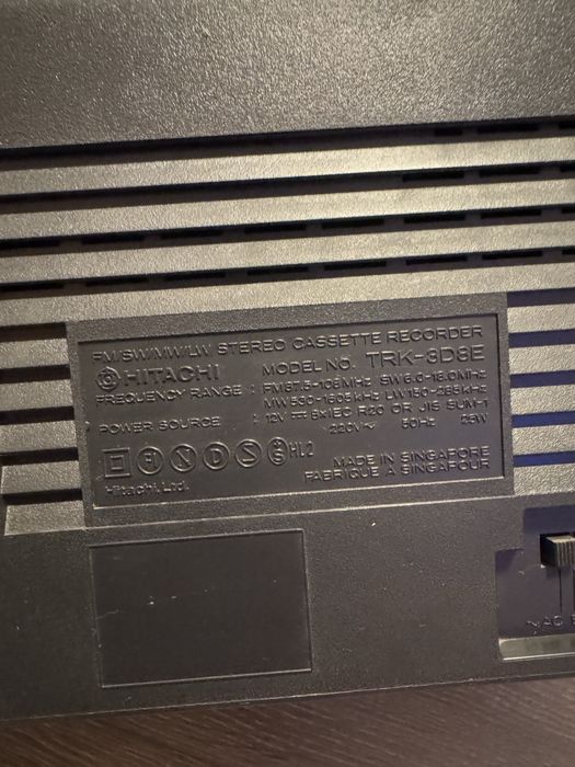 Касетофон Hitachi 3D8 3D Super Woofer 1986