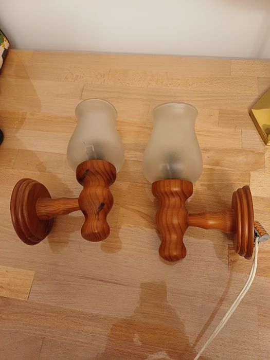 Accesorii decorațiuni lumina vintage colectie lemn Franța 1970