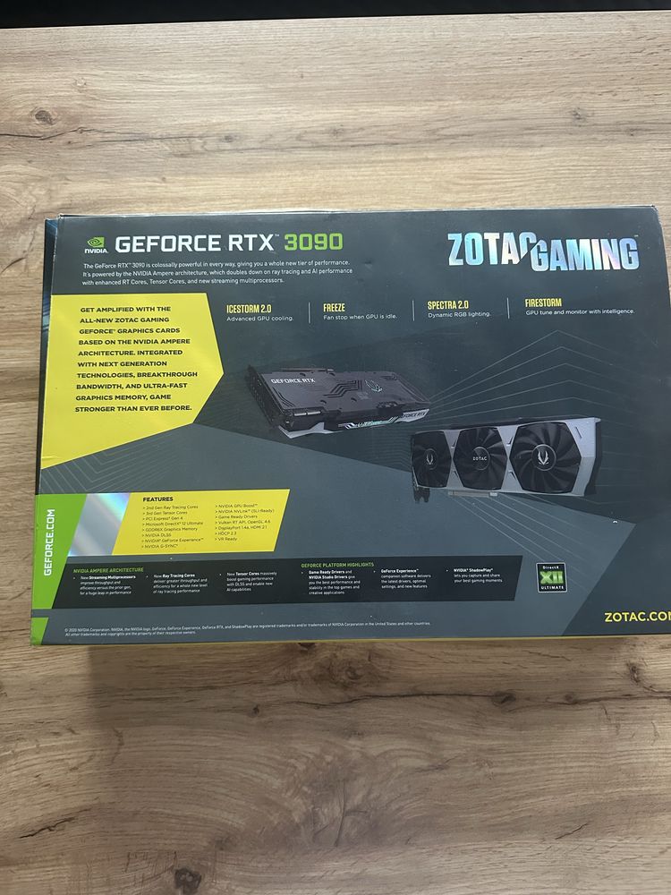 Placă video RTX 3090 Zotac Gaming Trinity – 24 GB GDDR6X