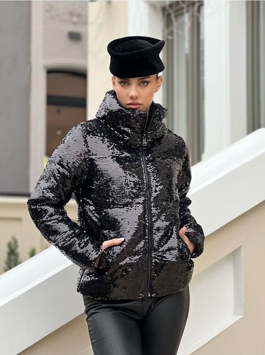 Geaca  canadiana haina paiete