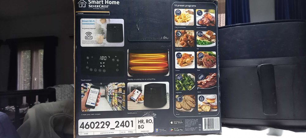 Smart wi-fi XL Air Fryer Silver Crest