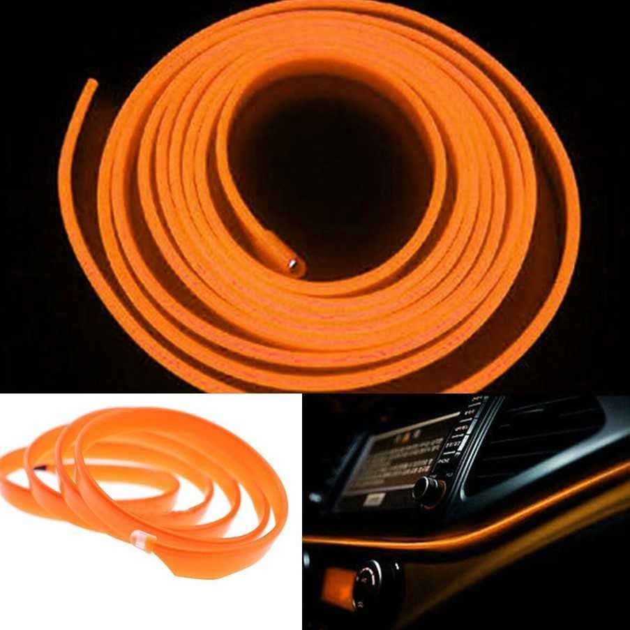 Fir Neon, Lumina Ambientala Auto, 5M, Usor de instalat, portocaliu