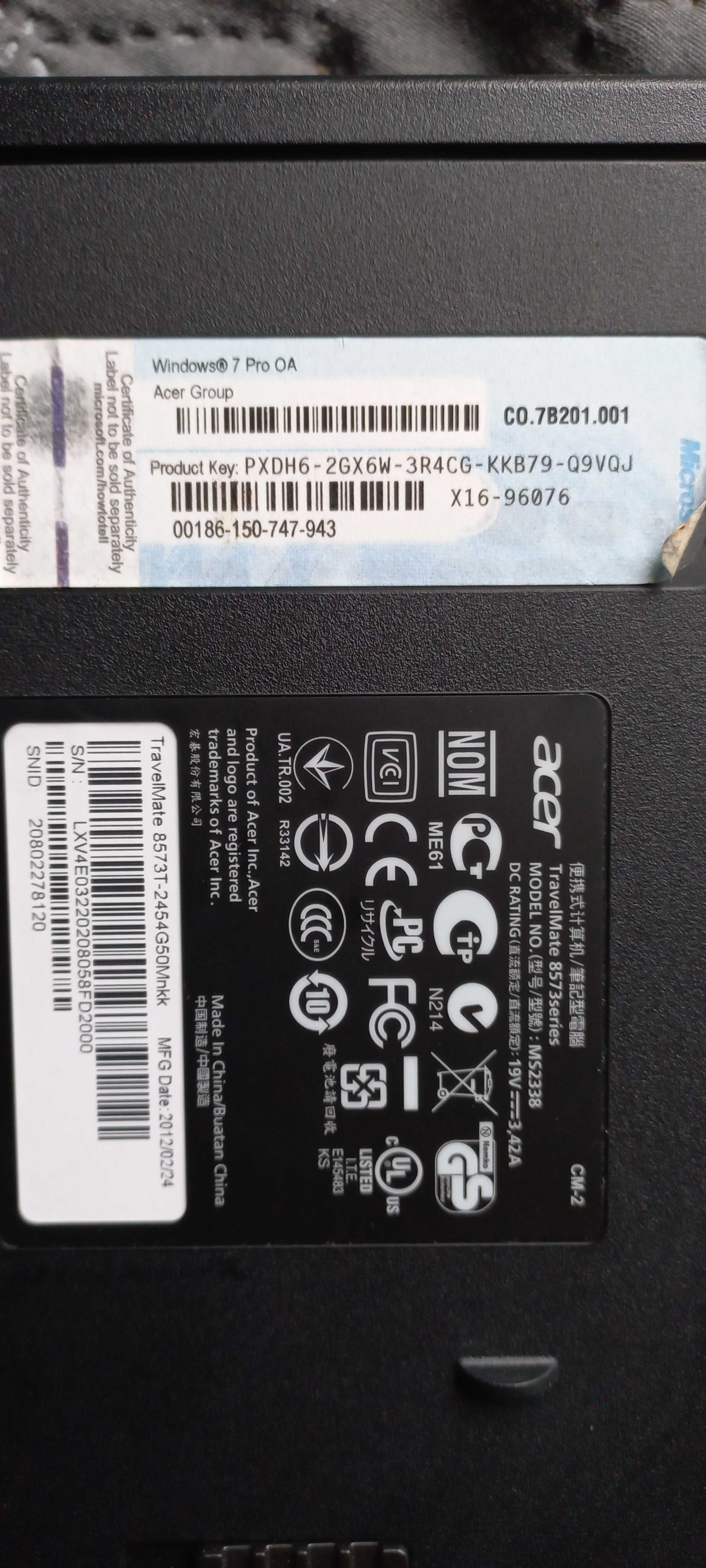 ACER travelmate 8573T