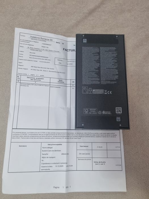 Vând Samsung S25 Ultra de 512 GB