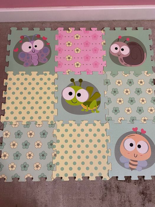 Термо килимче / Мек пъзел, 9 части Moni - Insect World