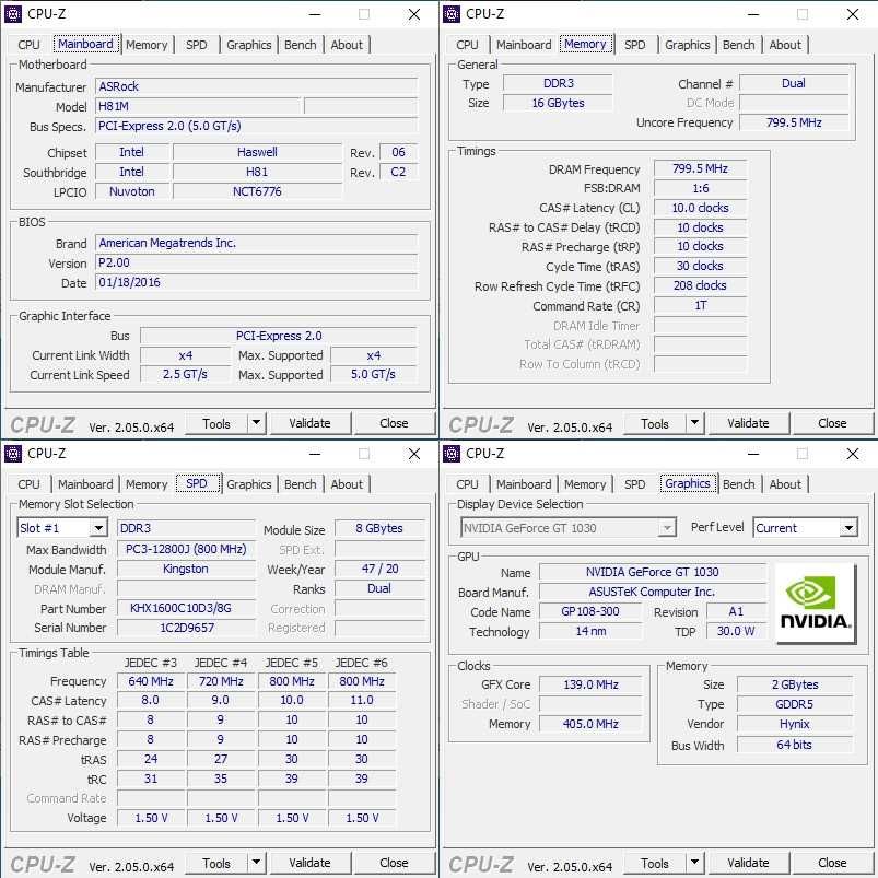Vand Desktop PC Intel i5-4590, 16 GB Ram, NVidia GeForce GT 1030 2GB