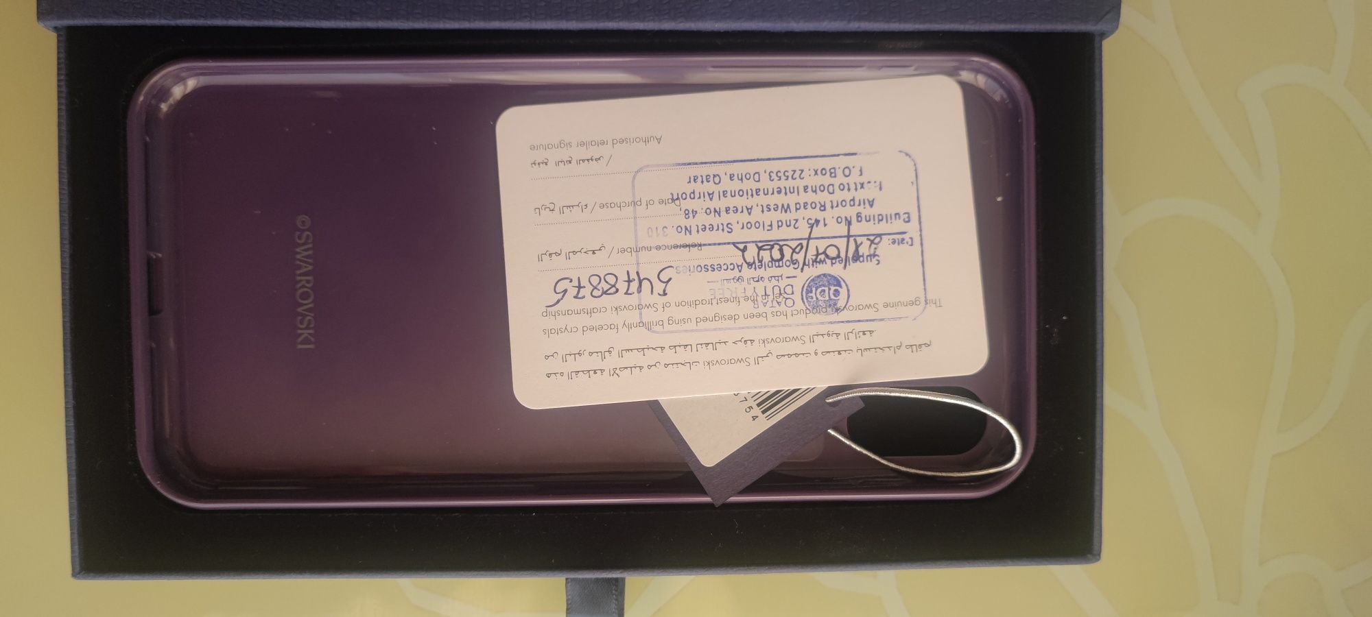 Лилав TPU калъф за iPhone XS Max Swarovski purple case
