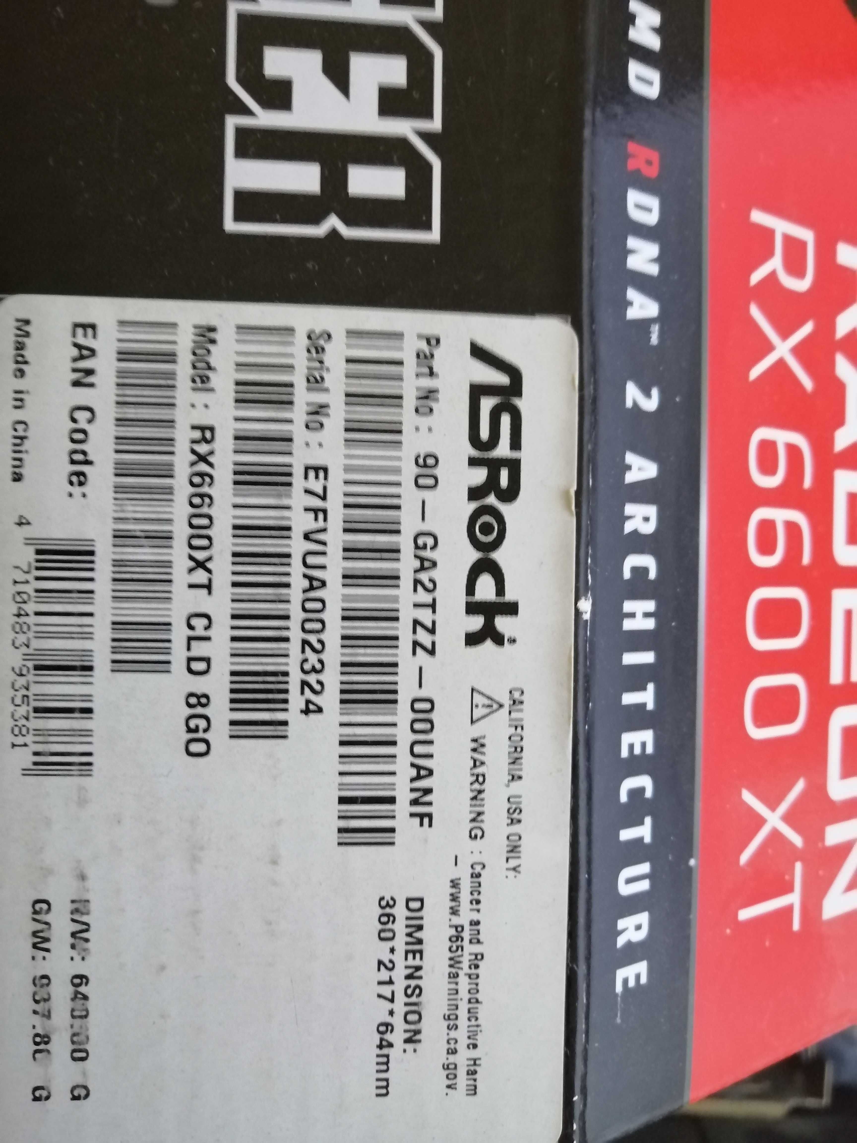 Видеокарта ASRock 6600xt