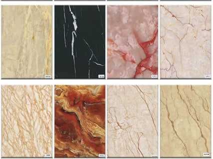 Мраморный лист из ПВХ для облицовки стен