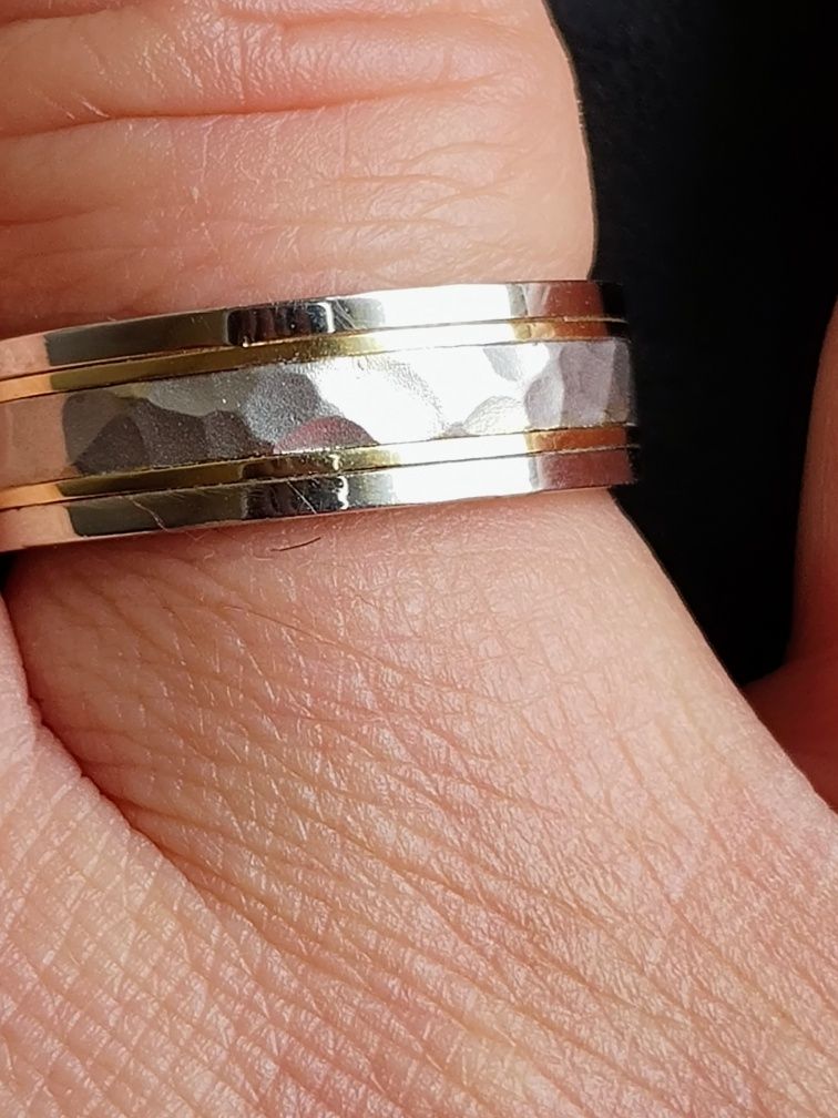 Inel PLATINĂ & AUR 14k , Canada , 9.36 grame