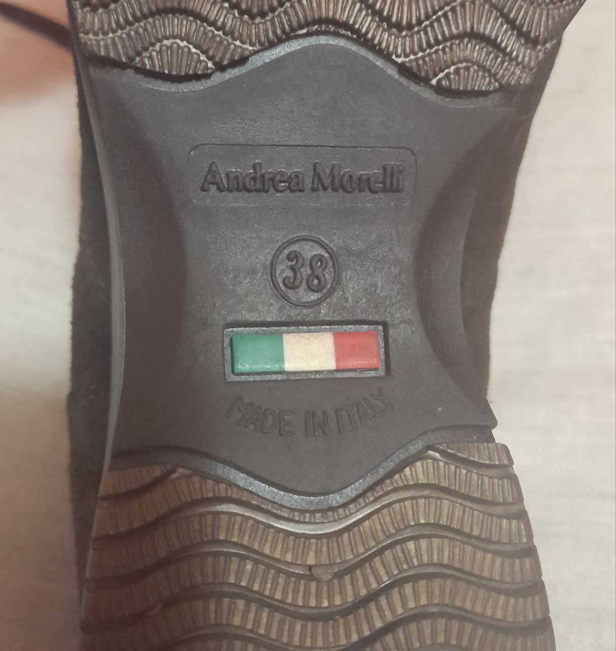 Andrea Morelli замшевые сникерсы / кроссовки 37-38р / Made in Italy