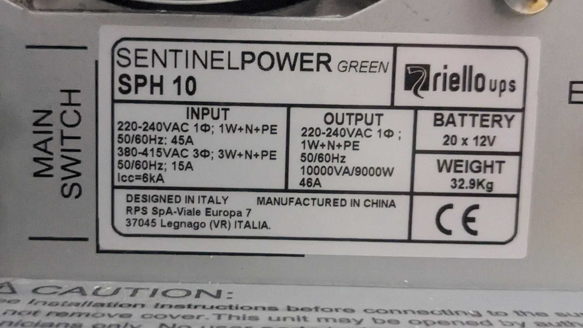 UPS Riello SPH-10 Power green