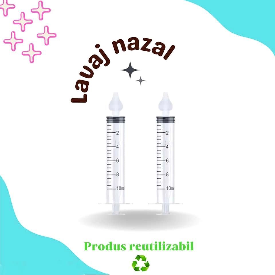 Set 2x Irigatoare Nazale, seringa lavaj nazal, Varsta 4+ luni, 10ml