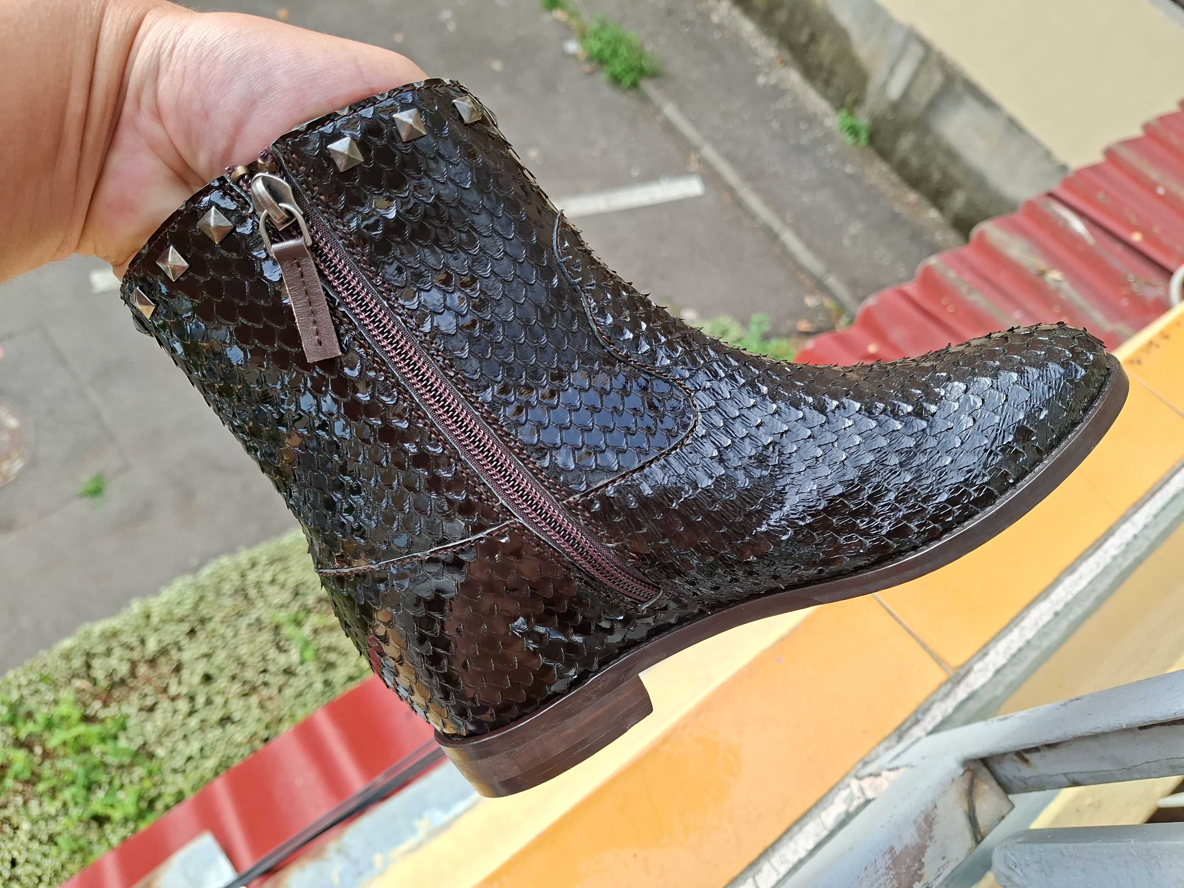 cizme ghete dama piele piton