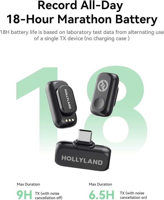 Hollyland Lark A1 Mini Duo Микрофони USB C (Нови)