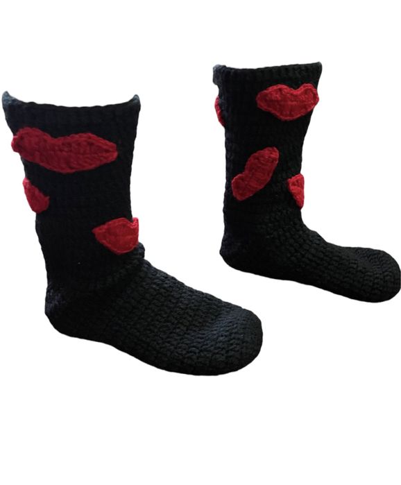 Различни модели плетени чорапи