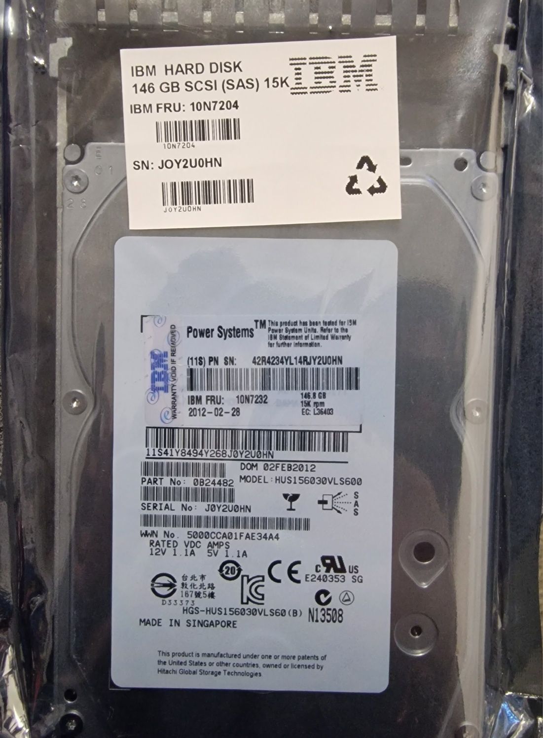 HDD IBM 146gb sas