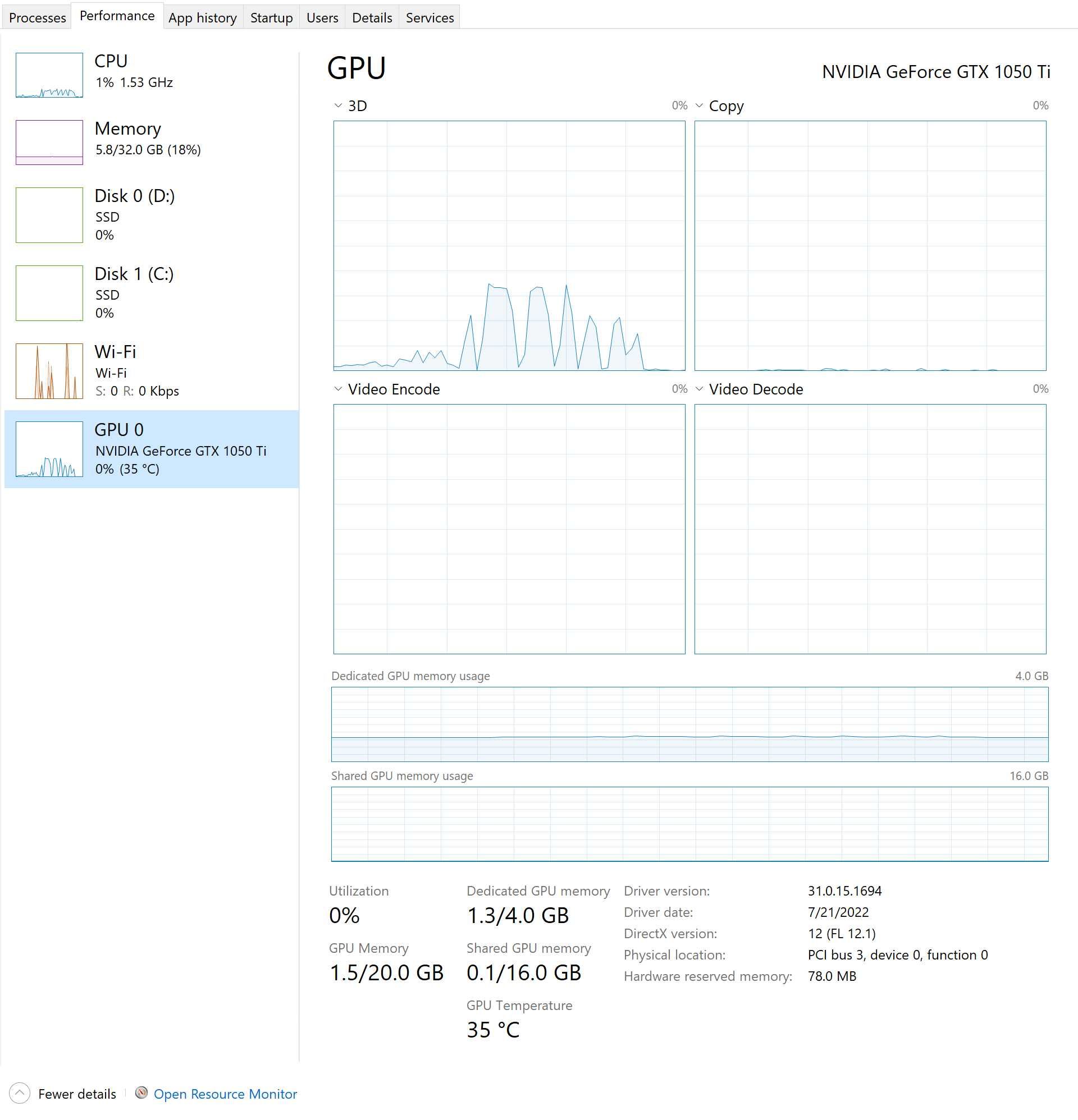 DELL T3600 : Xeon E5-1620 3.6 / GTX 1050 Ti 4GB / 32GB RAM / SSD 650