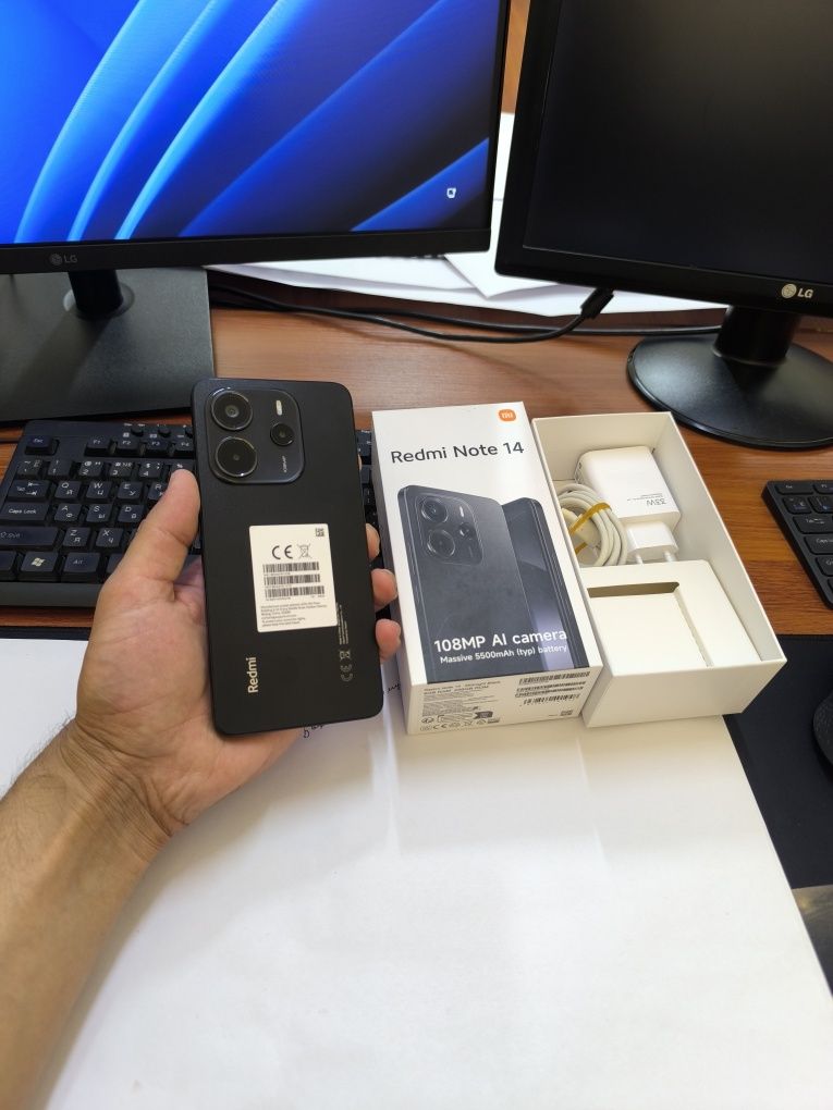 Redmi note 14 12/256gb(2025)ideal ochilmagan usta kurmagan aybi yuq