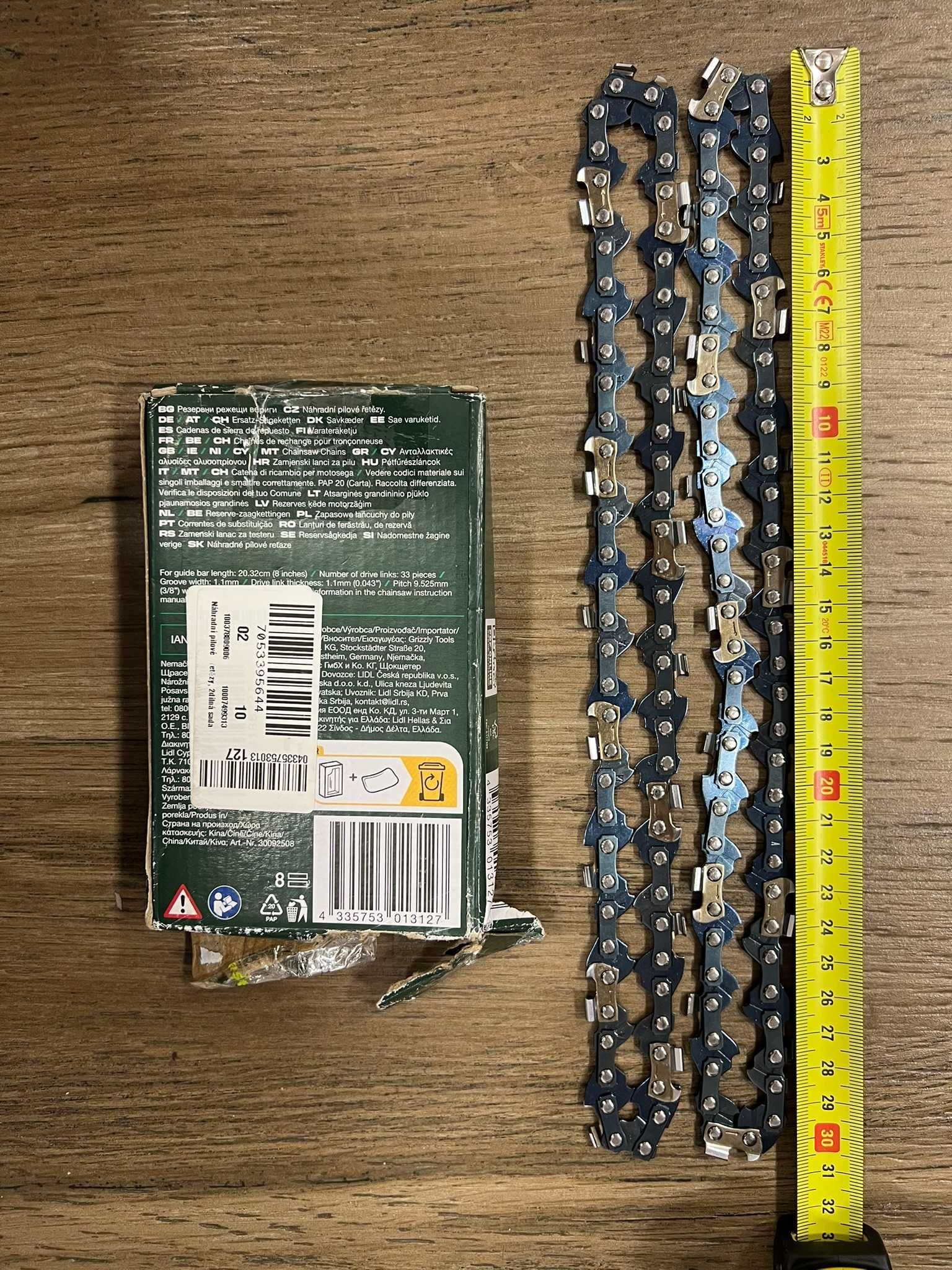2x Parkside PGKGA 40-Li B2 Верига за 8" PEK 8 A1 33 Връзки