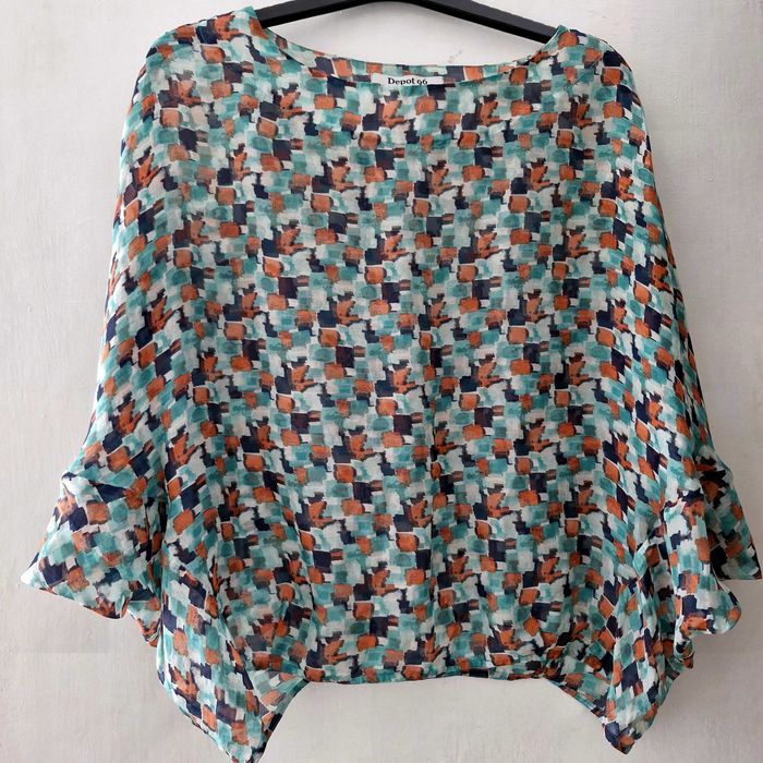 Bluza vaporoasa, stil oversized, Depot 96