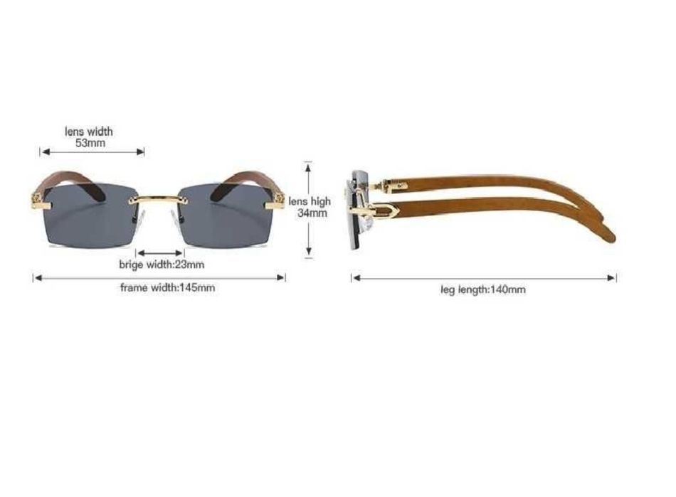 Ochelari de soare Cartier retro, bambus
