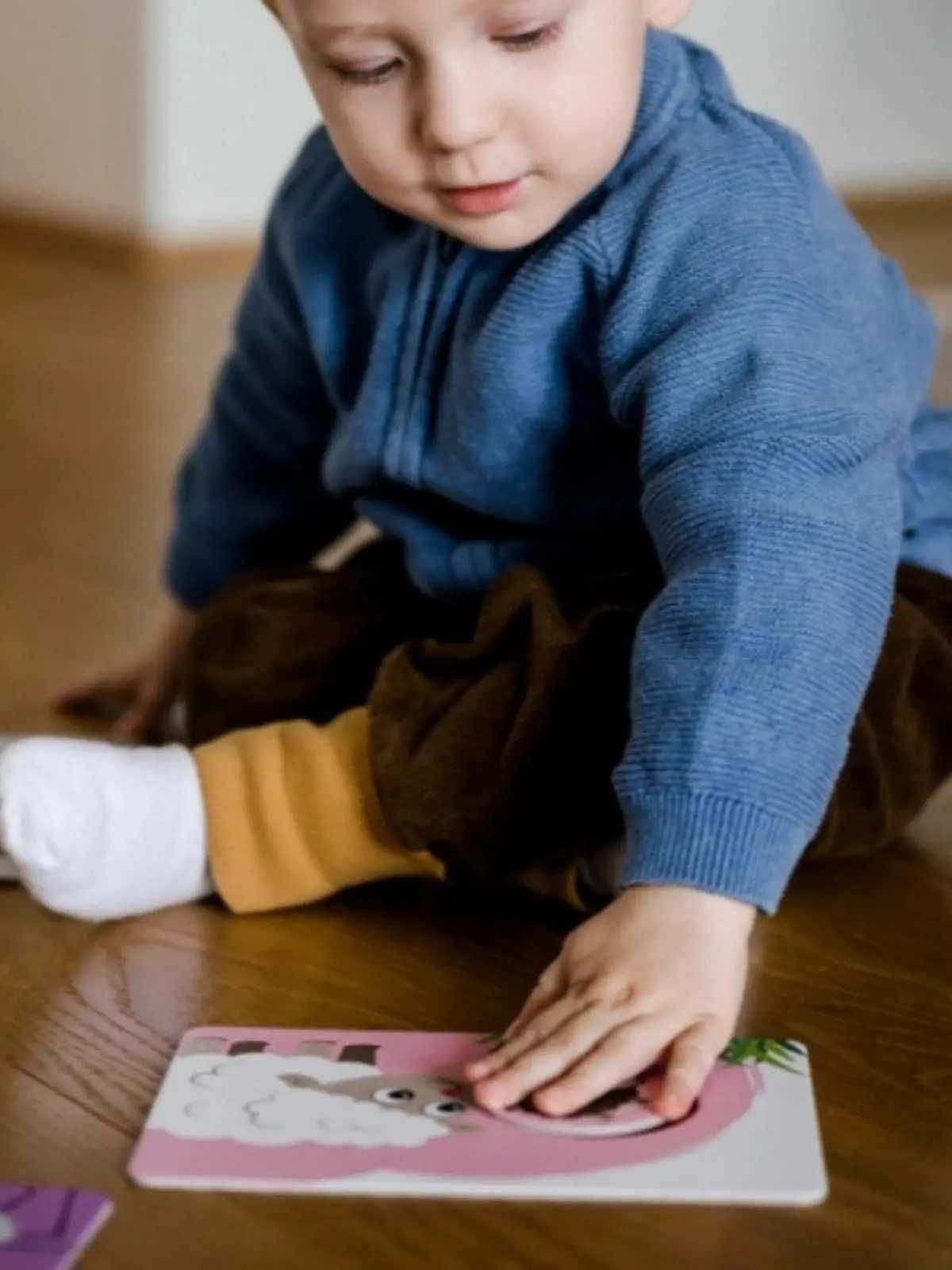 Carduri puzzle jucarie educativa fabricata in EU - animale si culori