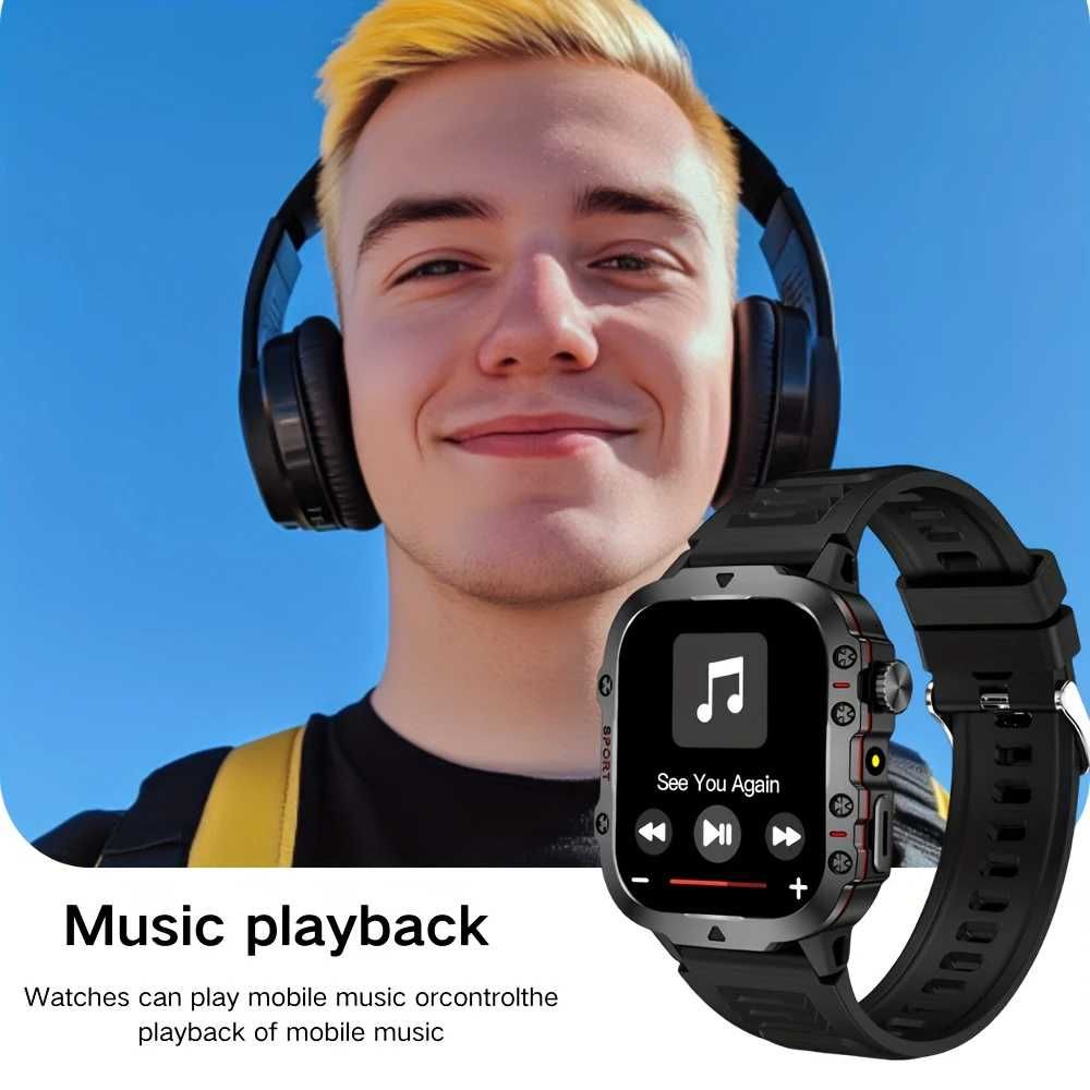 Мъжки смарт часовник с Bluetooth разговори и спортни функции