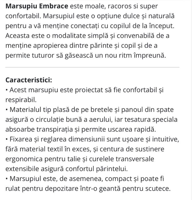 Marsupiu sistem de purtare ergobaby embrace 3-11 kg soft jade