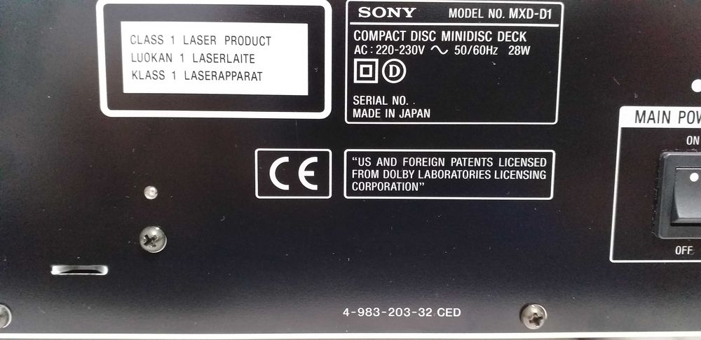 Minidisc CD SONY MXD-D1 cu telecomanda